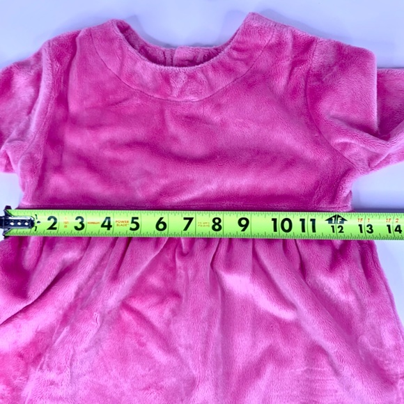 Girls Christmas Tree velour Pink princess multicolored festive flare top dresses - Picture 16 of 16